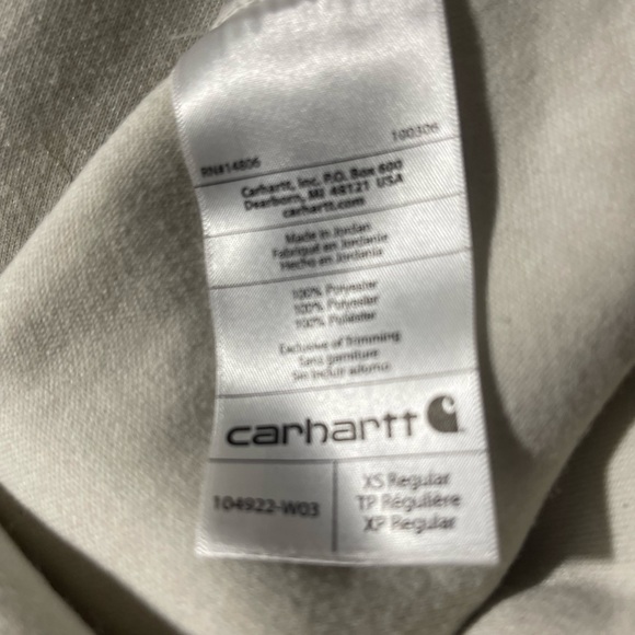 Carhartt White and Brown Fleece Pullover(57) - Picture 5 of 6